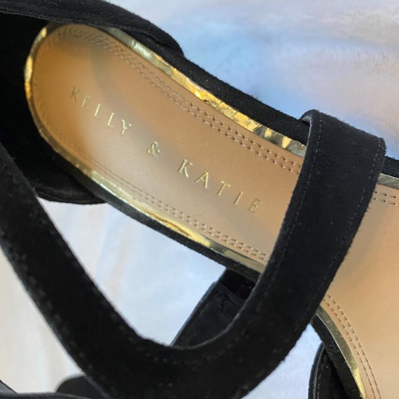 Kelly and Katie Platform Sandal Black 3¾" Heel - Picture 4 of 8